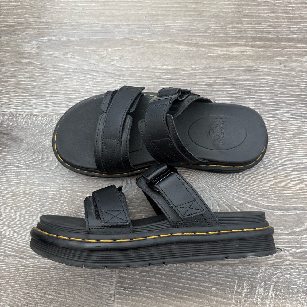Dr. Martens Black Leather Sandals